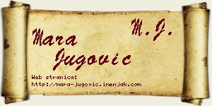 Mara Jugović vizit kartica